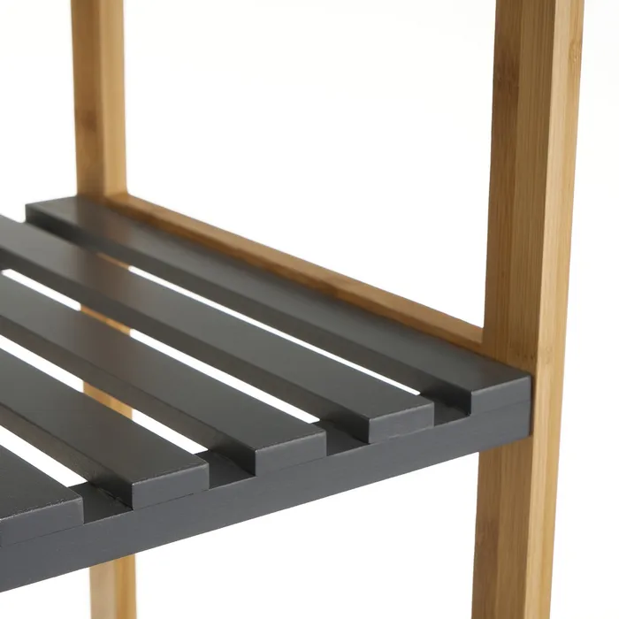 ESTANTERÍA 5 BALDAS BAMBÚ-MDF GRIS
34 X 33 X 140 CM ( + medidas )