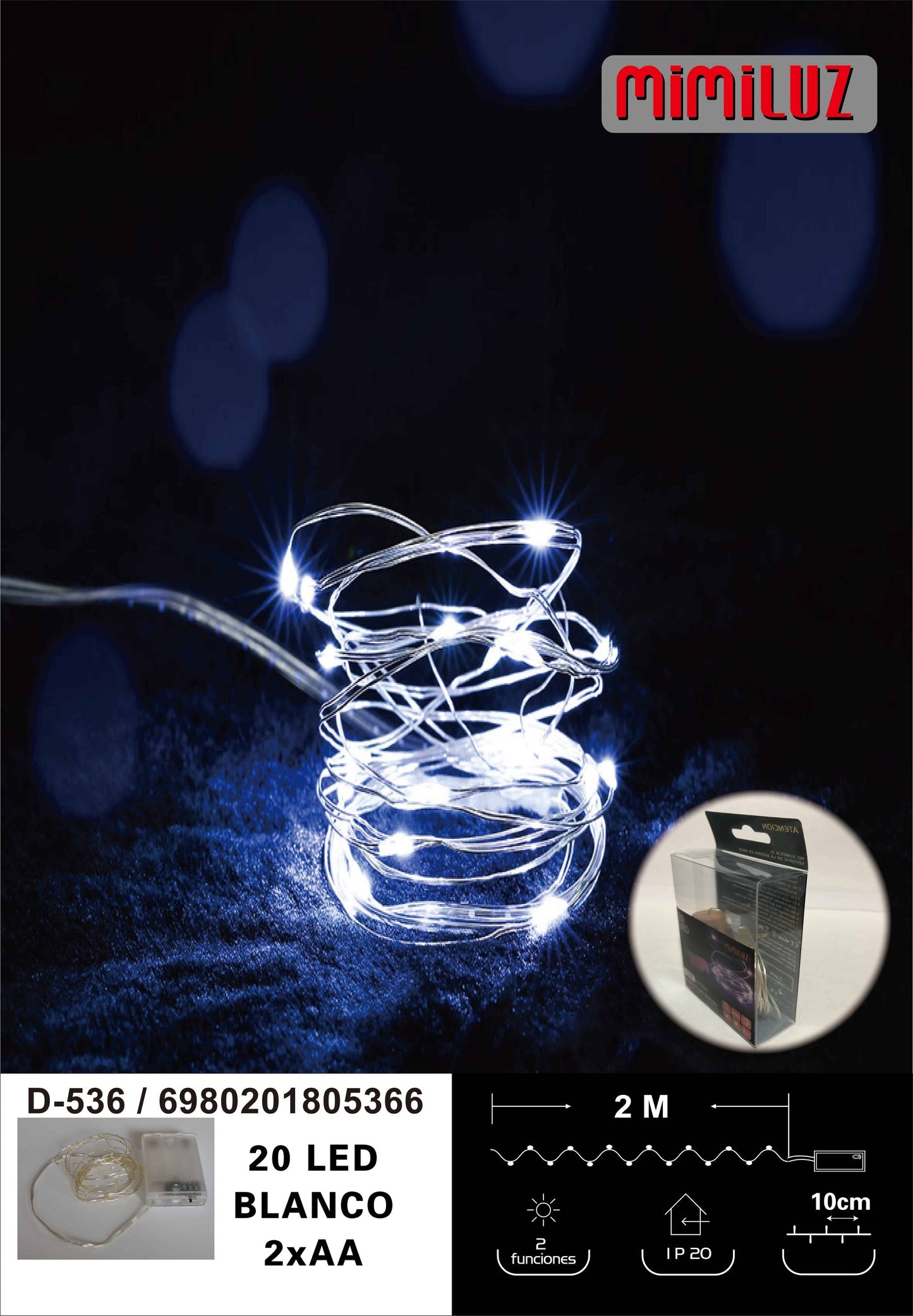Luz alambre 20L blanca