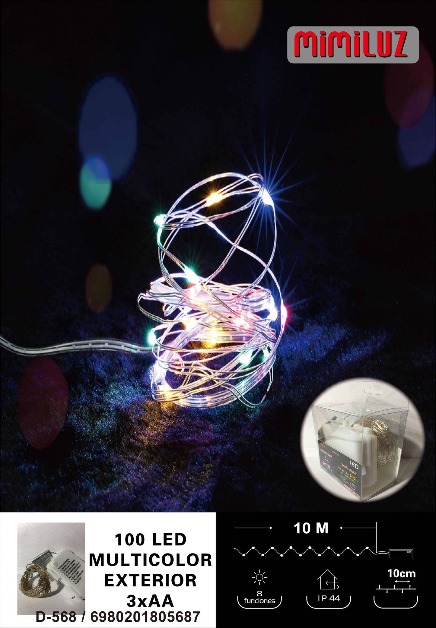Luz alambre 100L blanca