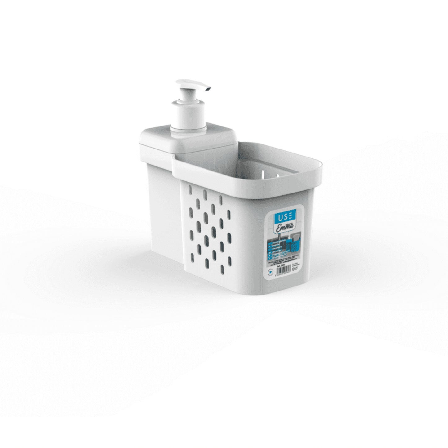 Estropajero con Dosificador Emma blanco