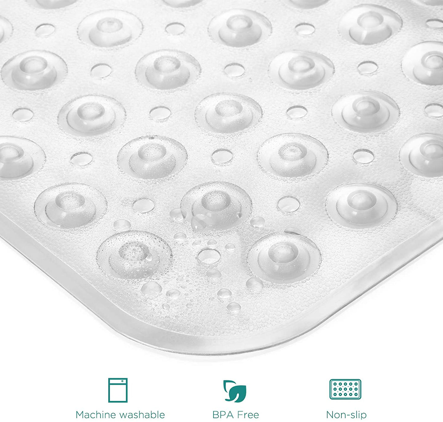 Alfombrilla de bañera y ducha antideslizante 53*54 transp