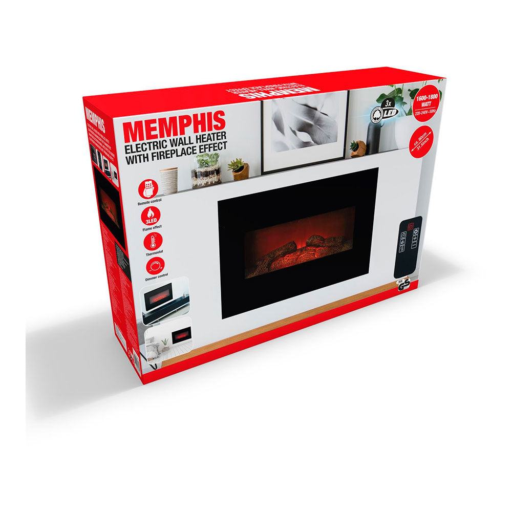 Estufa/chimenea de led MENMPHIS 1800w