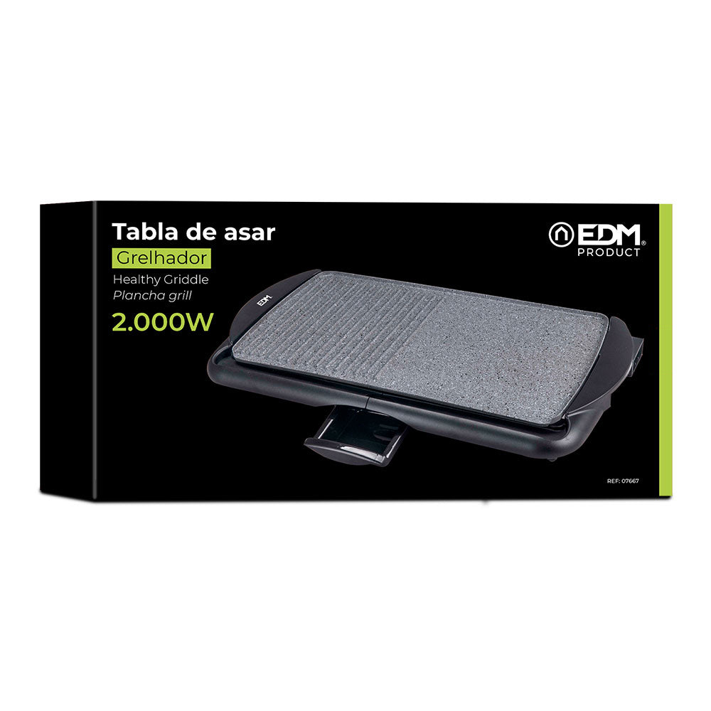 Tabla de asar efecto piedra 2000w