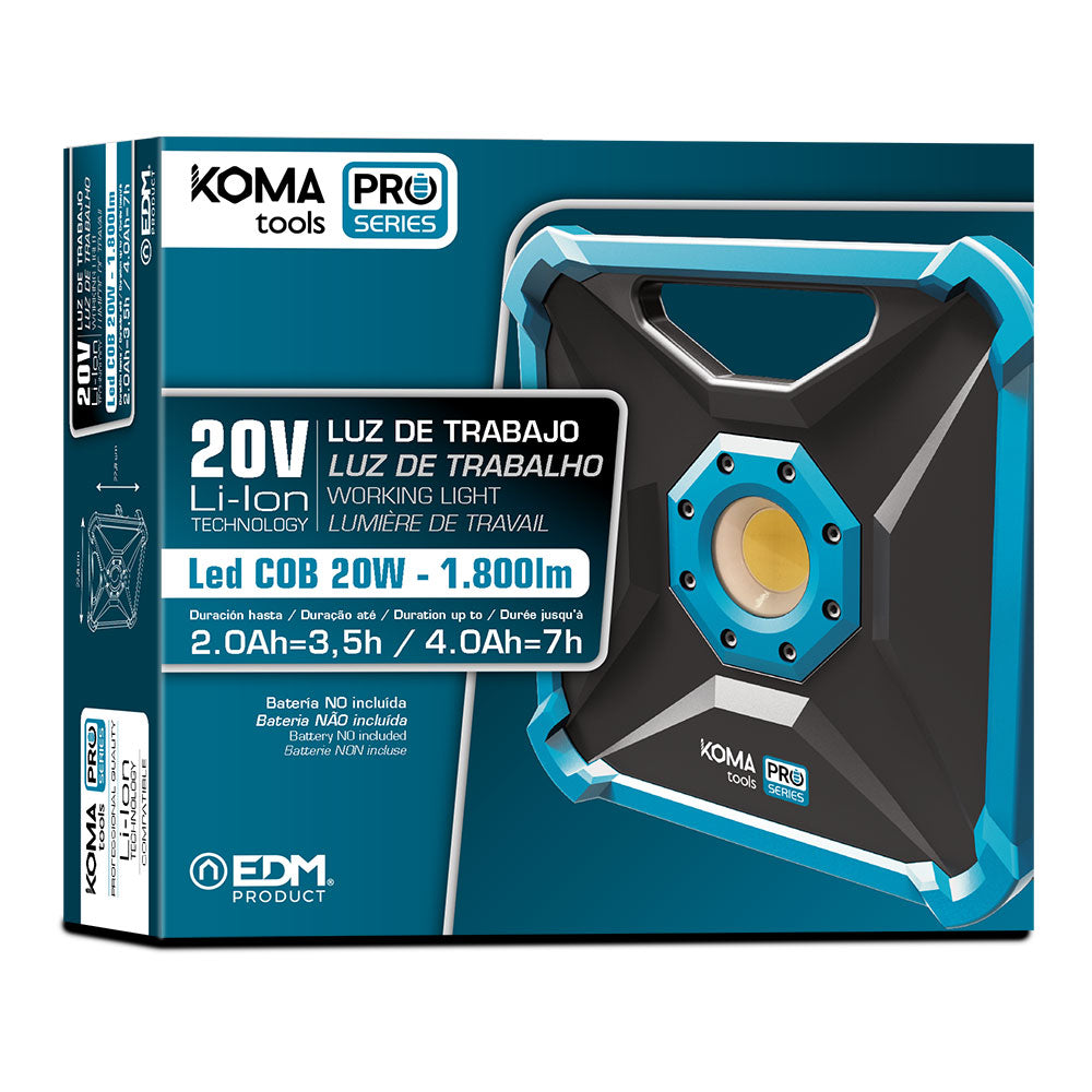Foco proyector led KOMA (no incluye bateria)