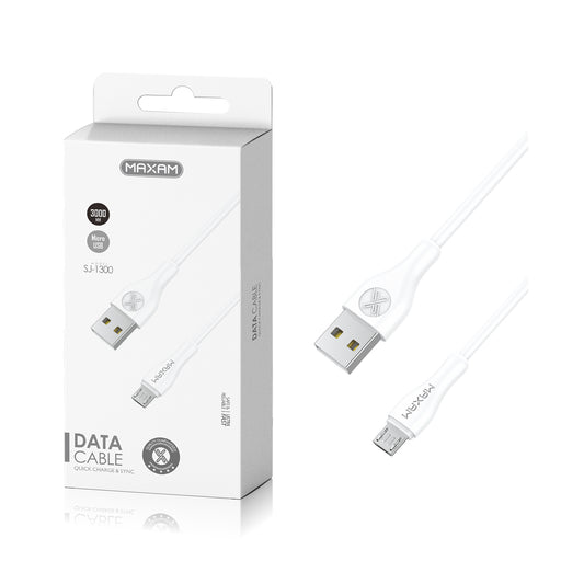 Cavo micro usb bianco 2A 3m 