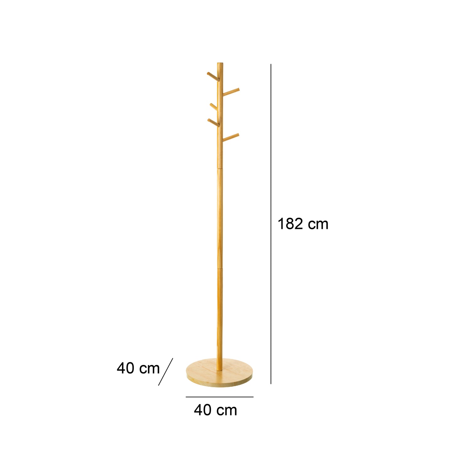 Perchero pino matural 40*40*182cm