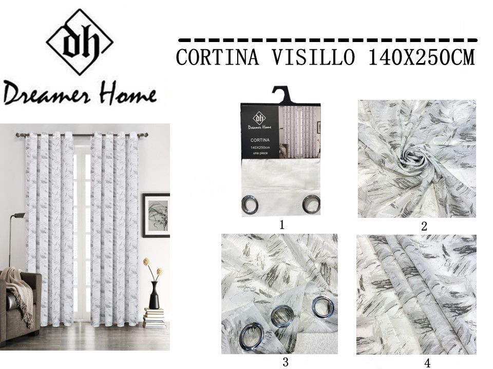 Cortina visillo 140*250cm blanco