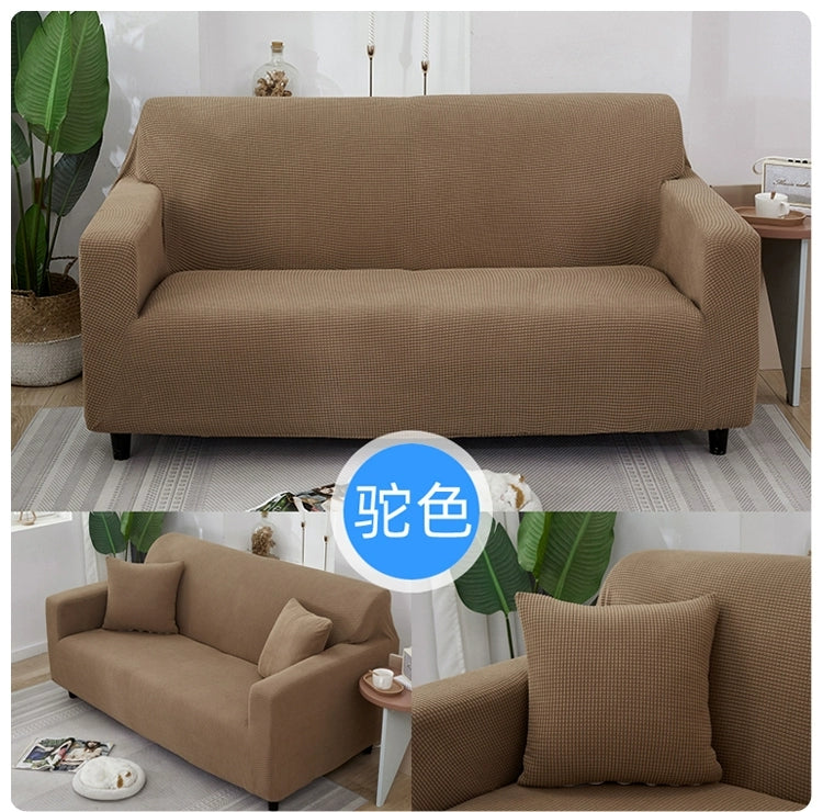 Funda sofá elástica y ajustable marron