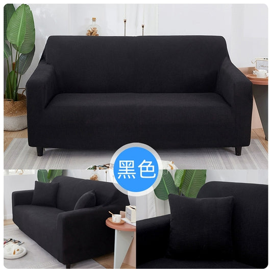 Funda sofá elástica y ajustable negro