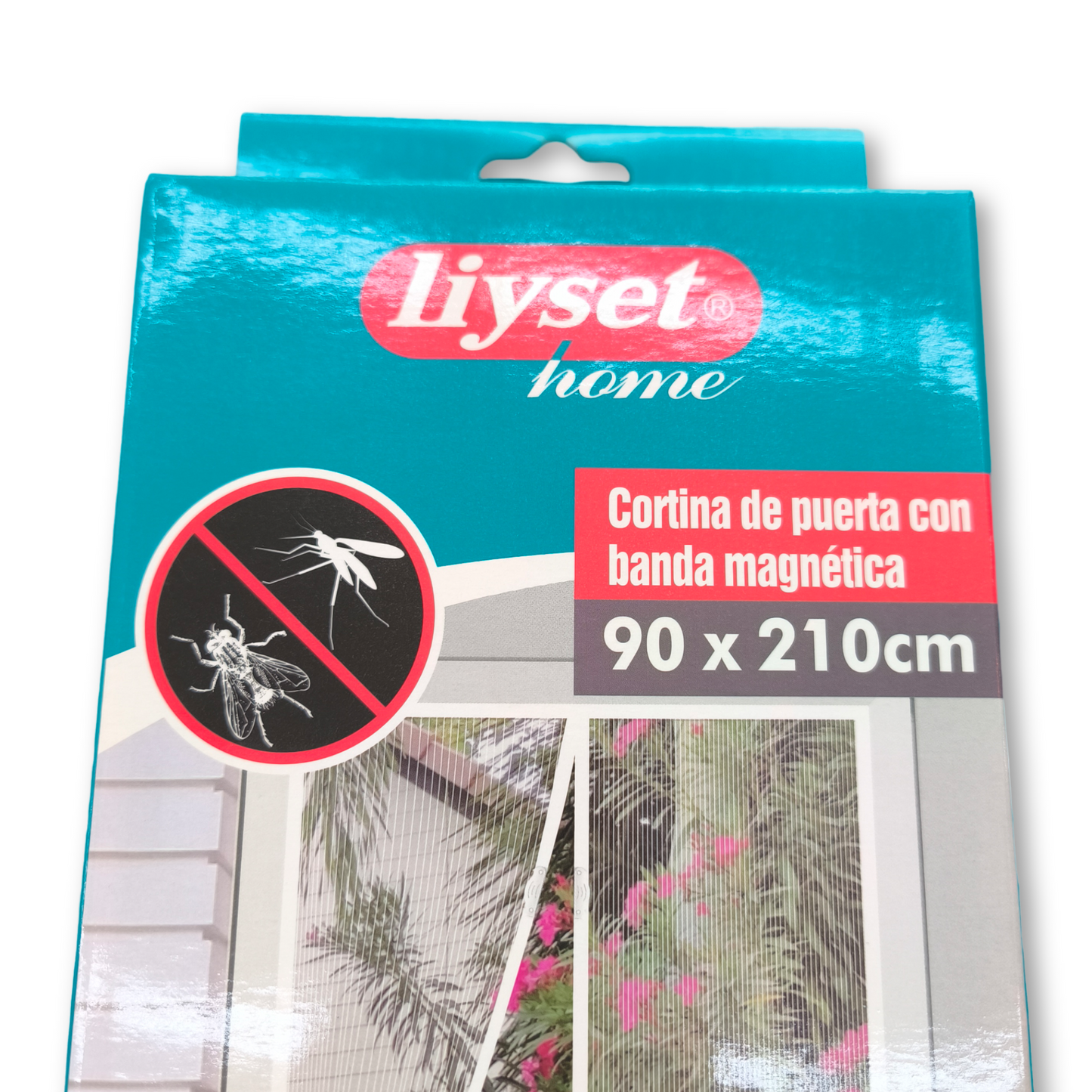 Mosquitera para puerta 90*210cm c/banda magnética blanco