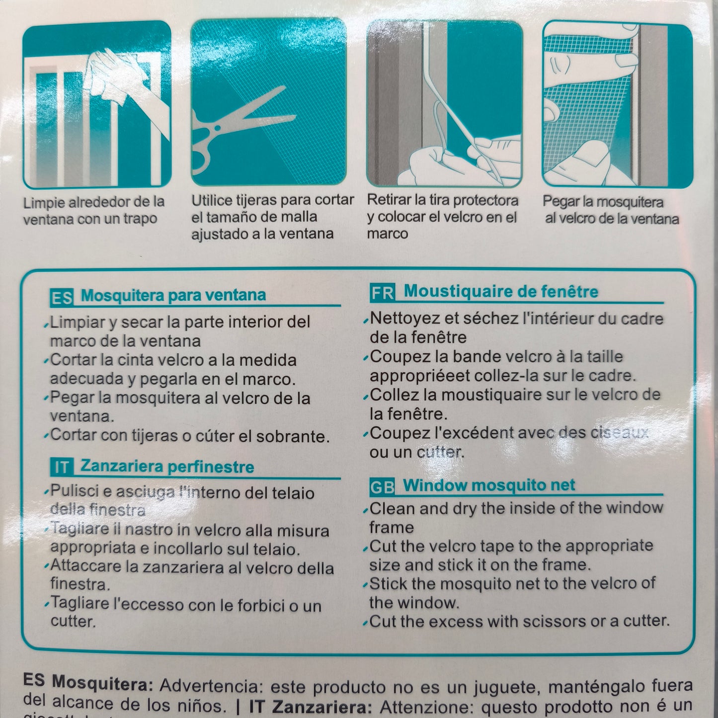 Mosquitera para ventana de 150*250cm blanco