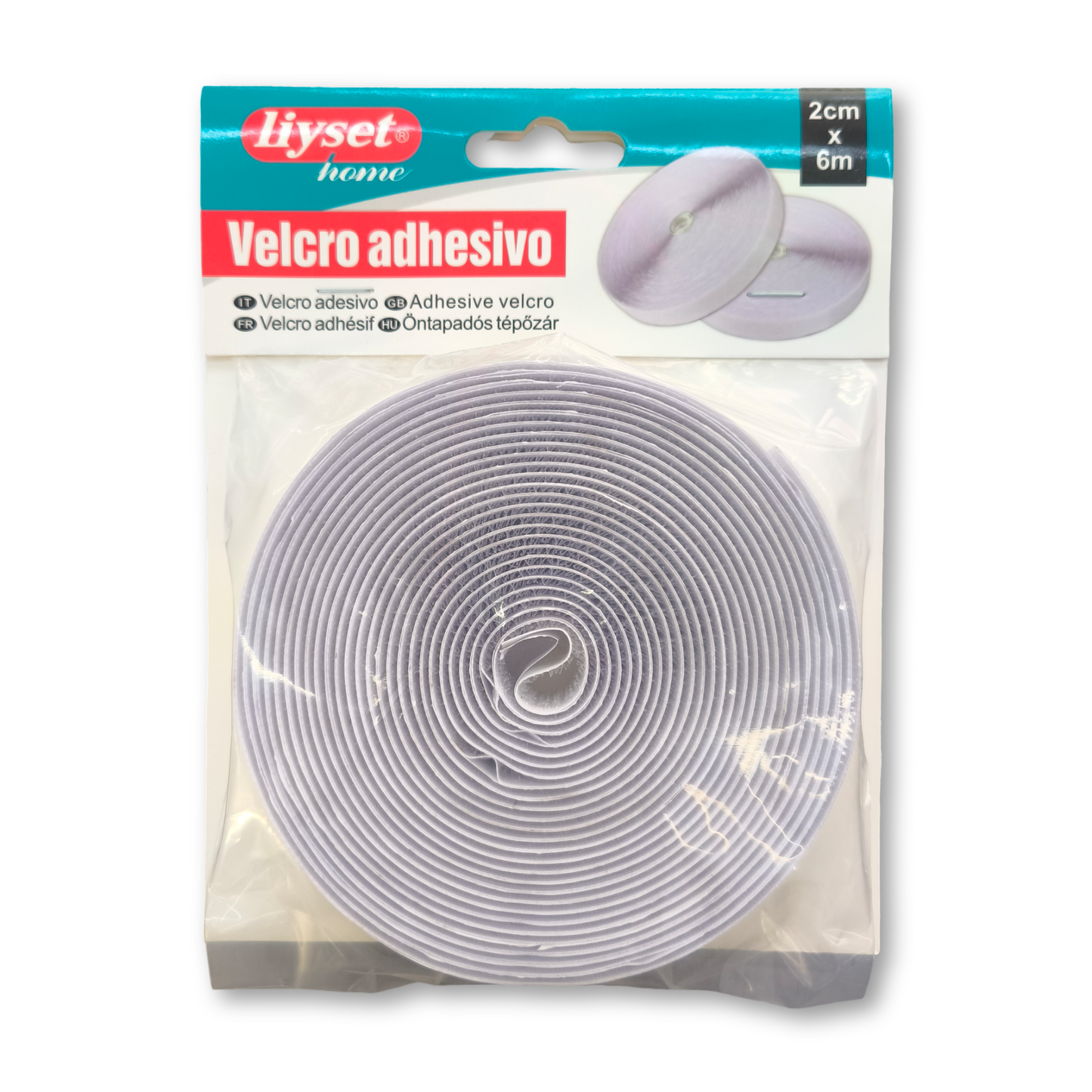 Velcro adhesivo de 2cm*6m negro