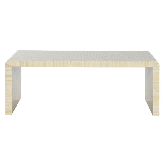 Mesa de Centro de Hueso Taracea 128x61,5x47 cm – Hecha a Mano