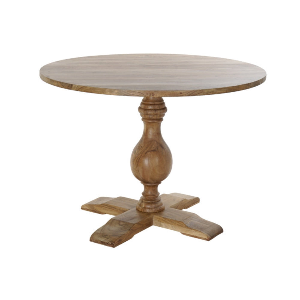 Mesa redonda comedor acacia 105x105x76 natural