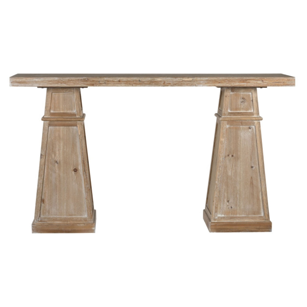 Consola madera MDF 160x40x90,5 decapé natural