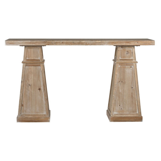 Consola madera MDF 160x40x90,5 decapé natural