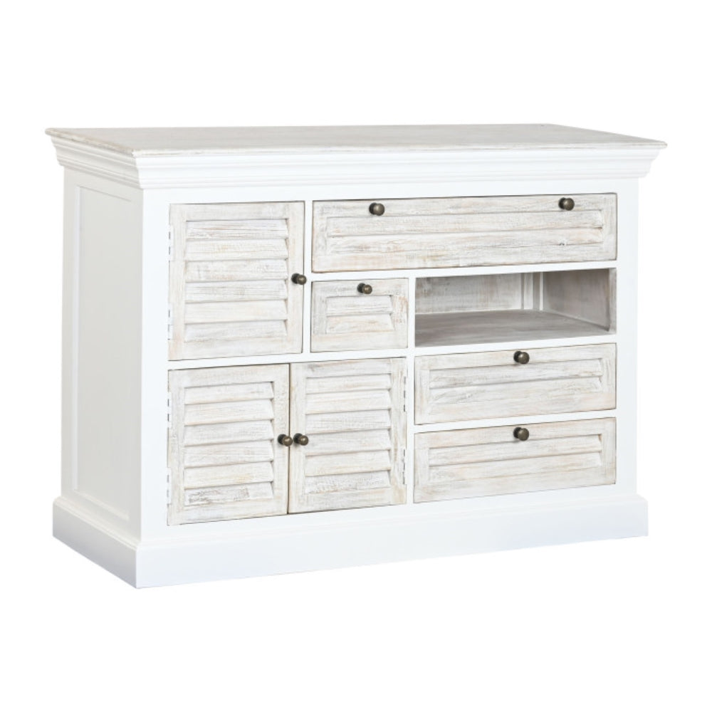 Cajonera mango 115x40x80 desgastado blanco