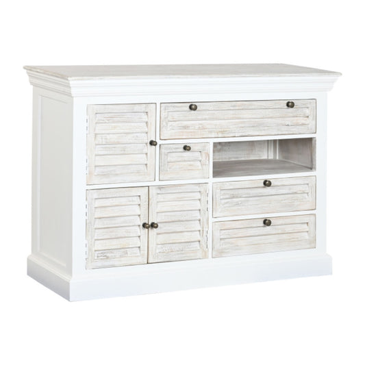 Cajonera mango 115x40x80 desgastado blanco