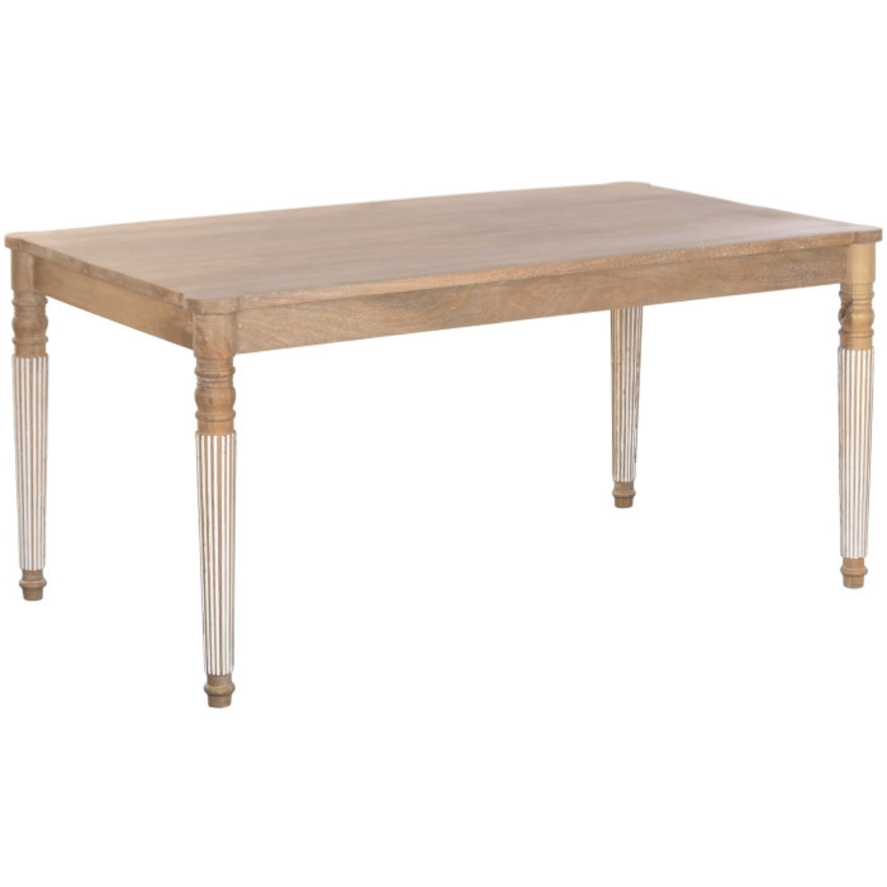 Mesa de comedor de madera de mango 160 × 90 × 76 cm