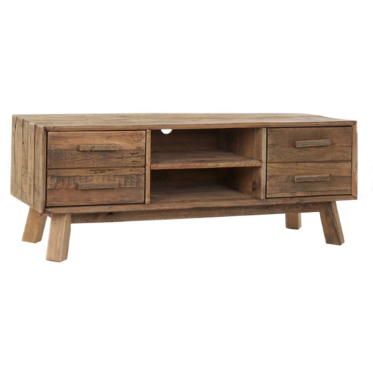 Mueble TV de Madera Reciclada y Pino 130 × 40 × 48 cm