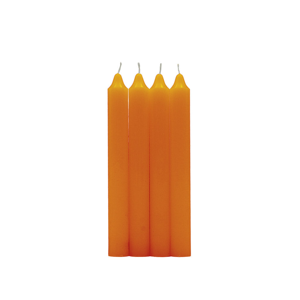 Pack 4 velas cilíndricas amarillo