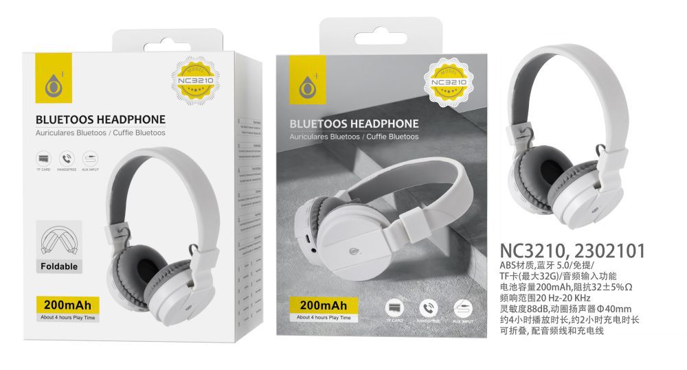 Auriculares Bluetooth plegable NC3210 blanco