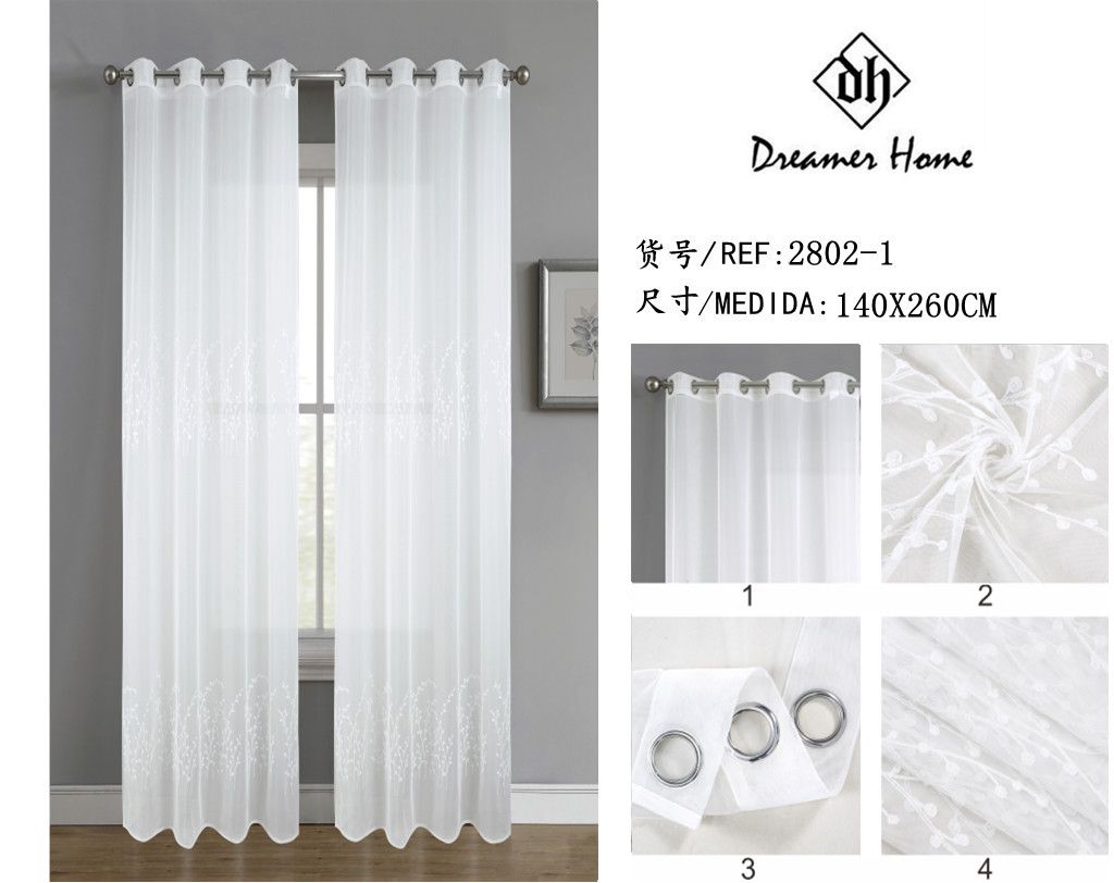 Cortina visillo 140*260cm blanco