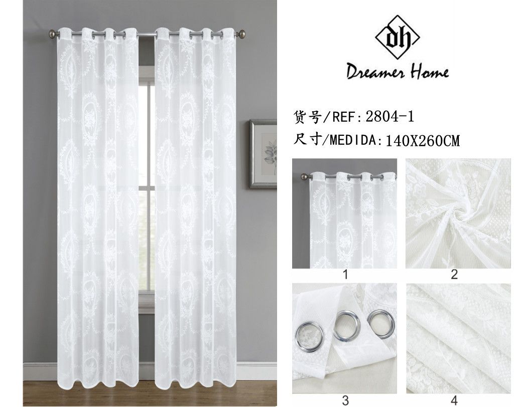 Cortina visillo 140*260cm blanco