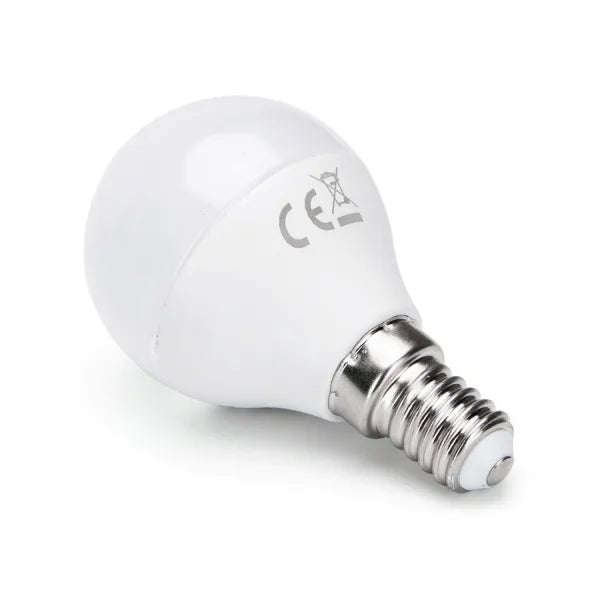 Bombilla LED esférica 9W 3000K E14