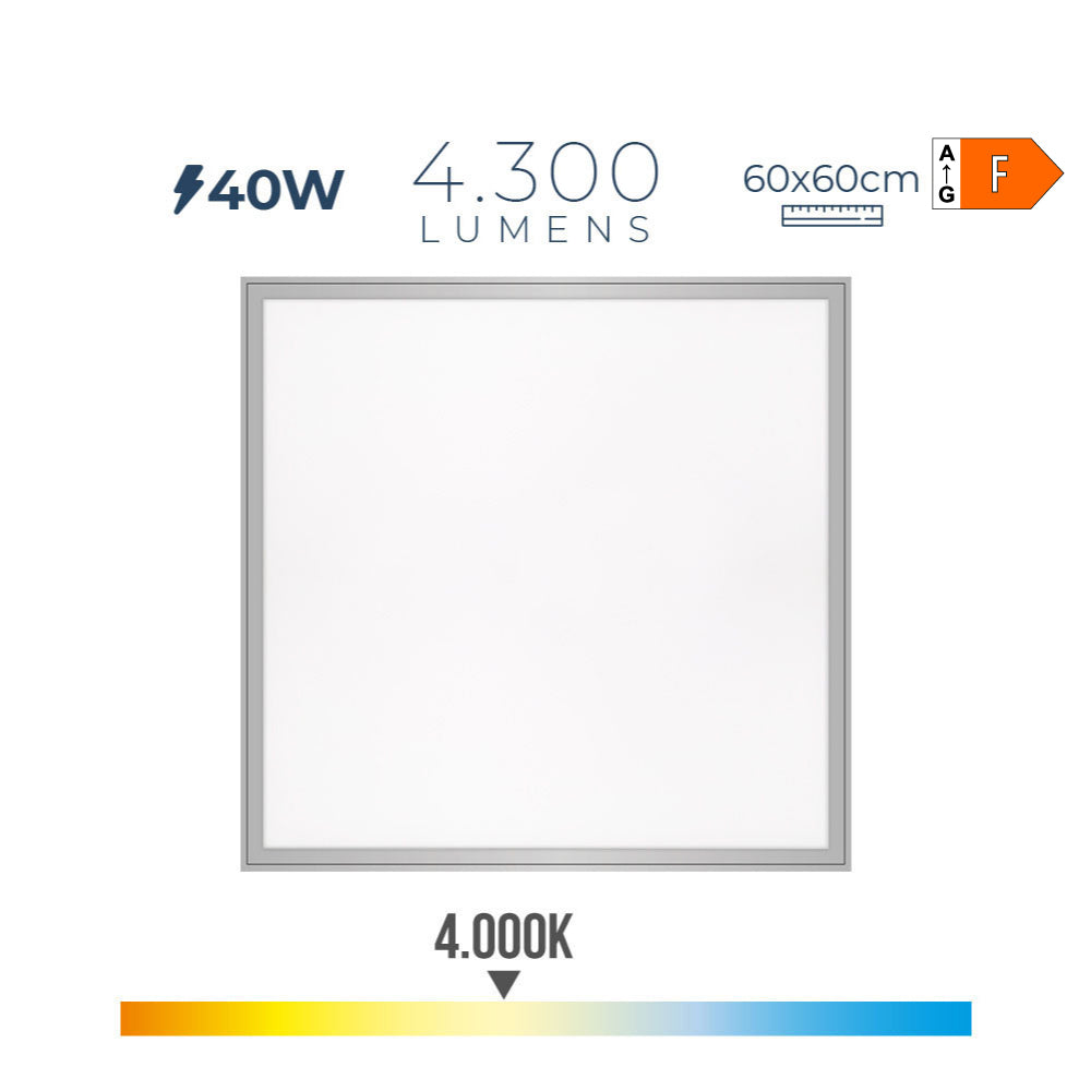 Panel de led 40w 4300lm 60*60cm luz dia