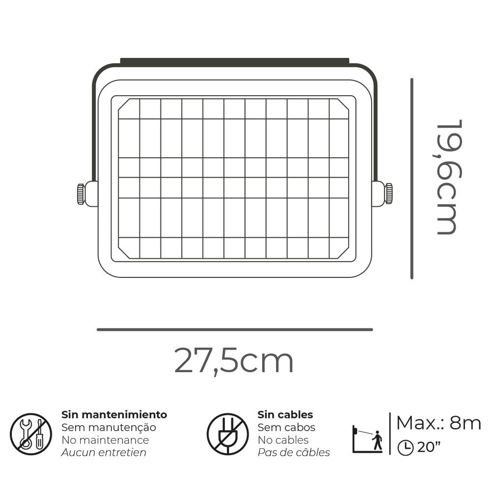 APPLICAZIONE SOLARE 10W 1150ML RICARICABILE