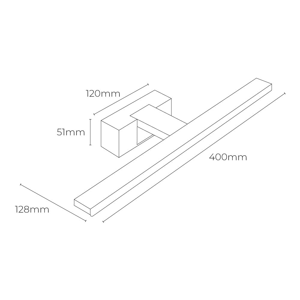 Lampara de pared led 8w 800lm luz dia