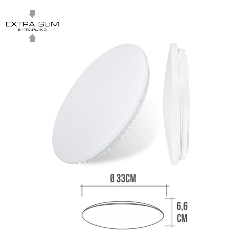 Plafon/aplique superficie led 18w luz dia