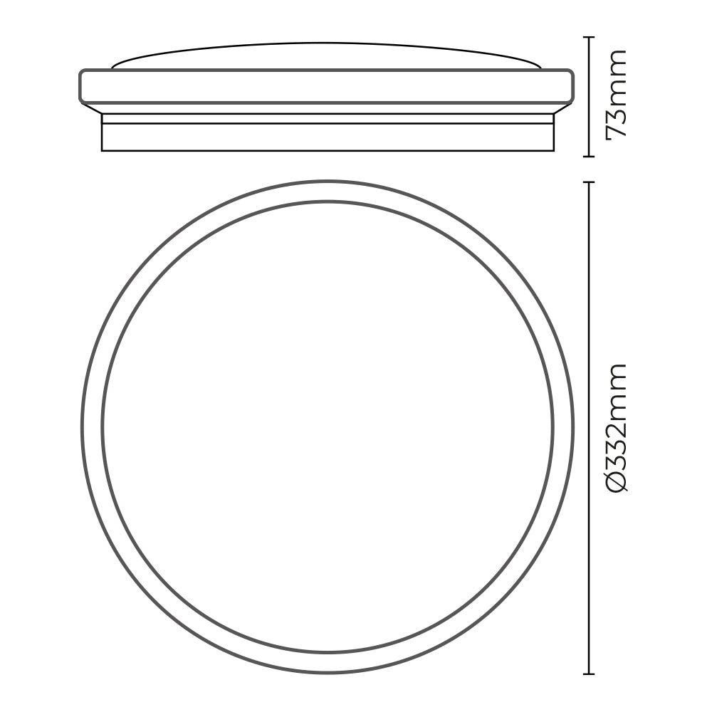 Aplique superficie led 18w luz dia