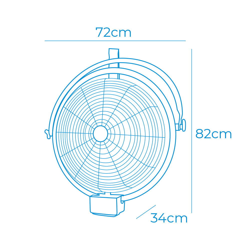 Ventilador industrial 120w pared-techo