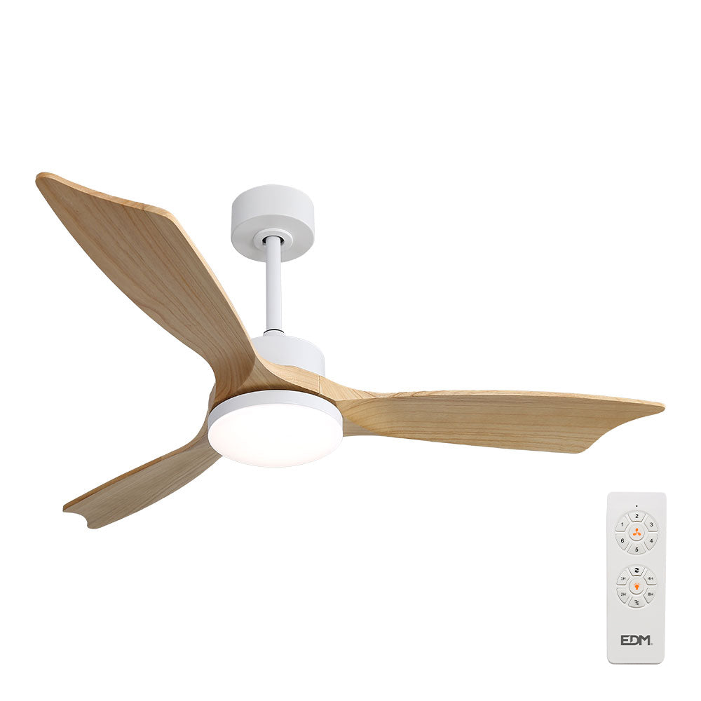 Ventilador techo madera de led Ø132cm