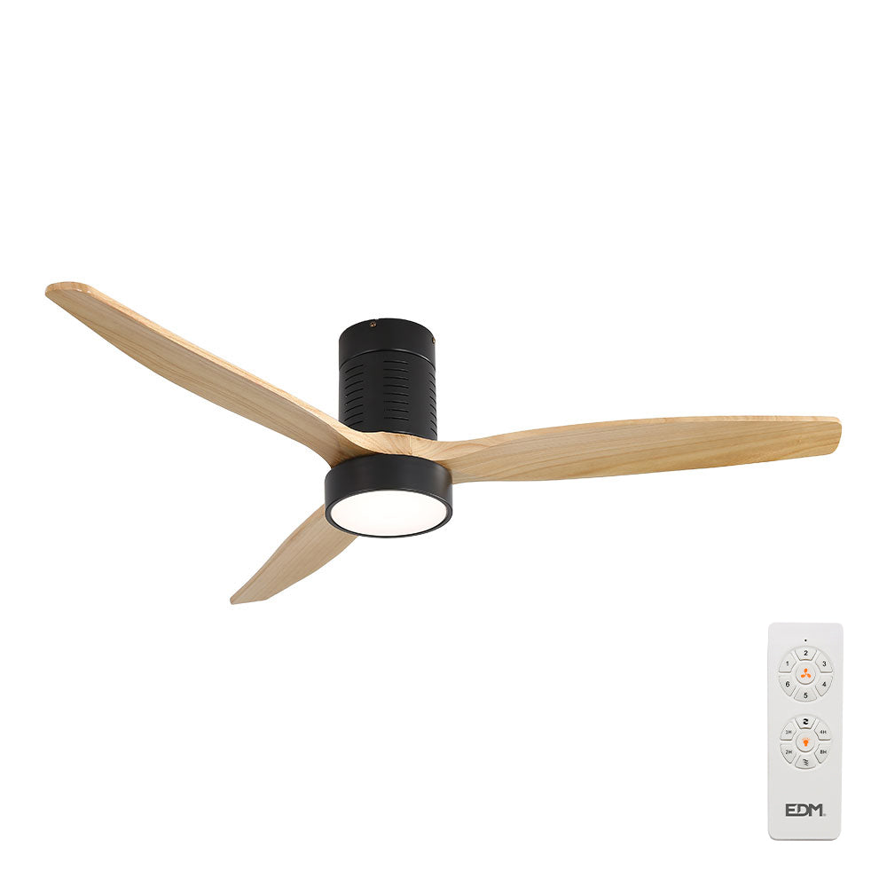 Ventilador techo inteligente madera de led Ø132cm