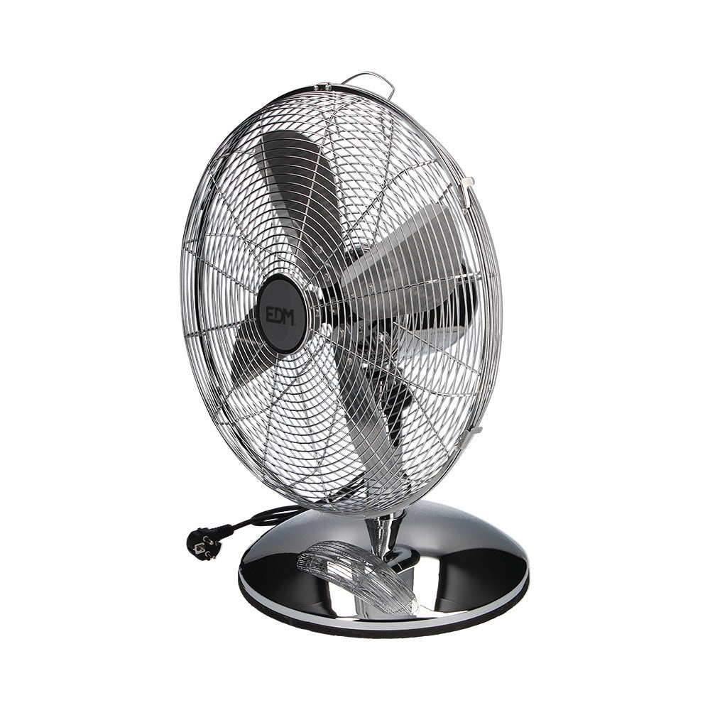 Ventilador sobremesa cromado 60w