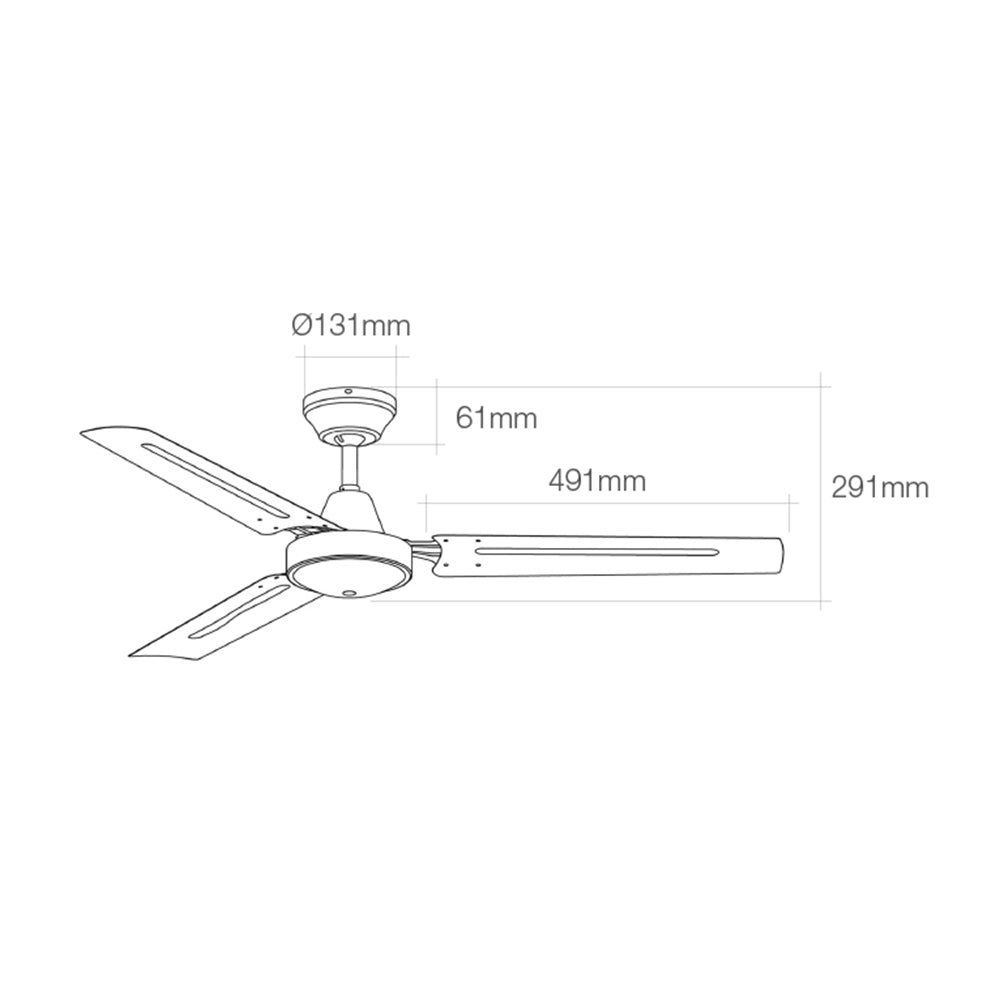 Ventilador de techo mini industrial Ø120cm