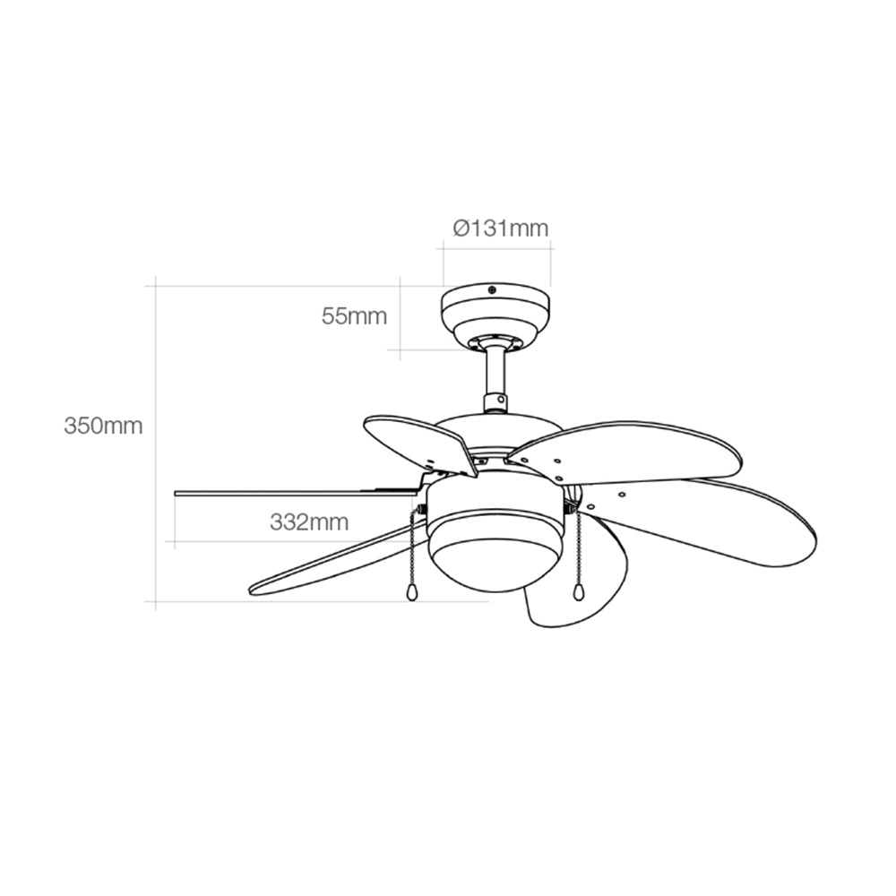 Ventilador de techo con luz Aral Ø76cm