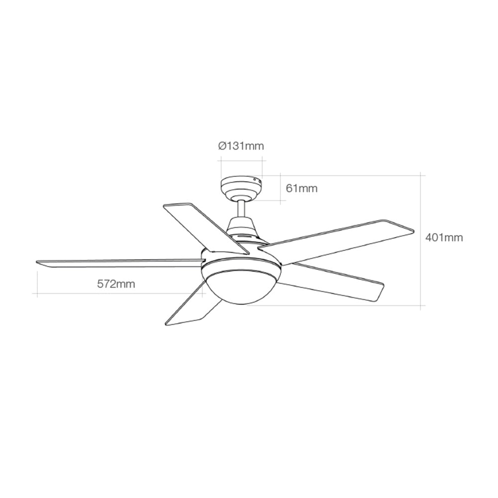 Ventilador teche con luz Adriatico Ø132cm