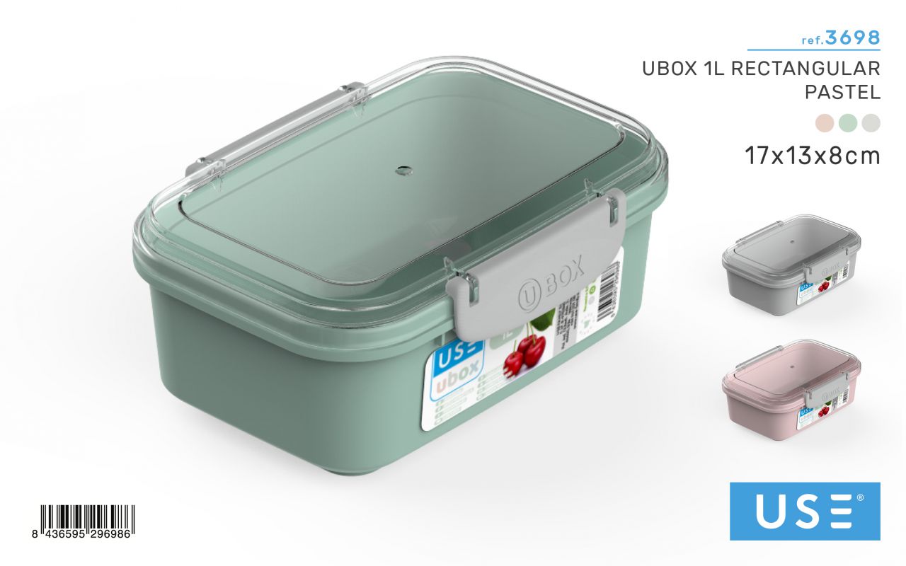 Fiambrera Rectangular Ubox 1L