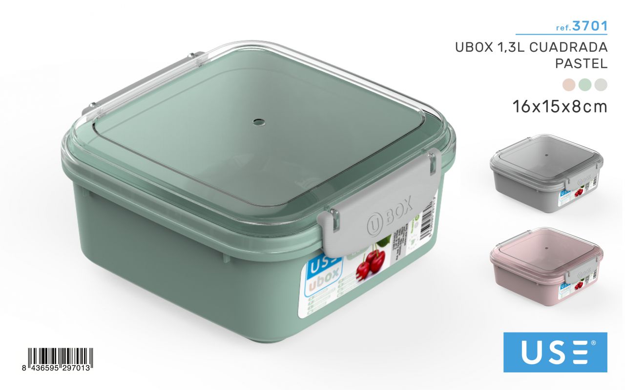 Fiambrera Cuadrada Ubox 1,3L