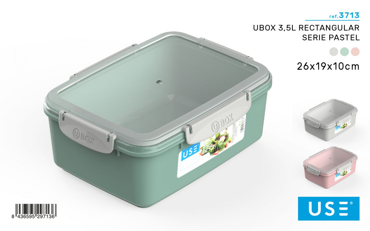 Fiambrera Rectangular Ubox 3,5L