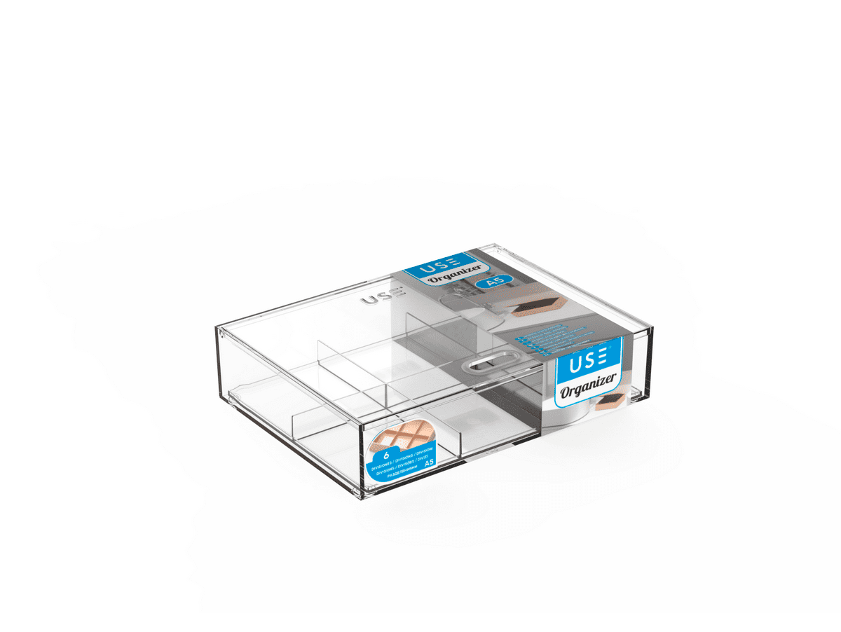 Caja organizadora c/tapa abatible A5