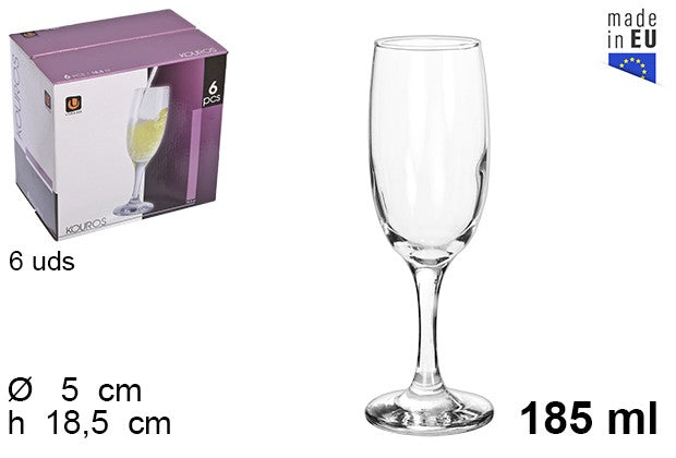 Copa cristal champagne Kouros 185 ml 18,7x5.5x5.5cm