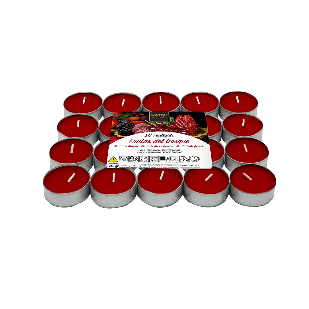 Pack 20 tealights frutas del bosque