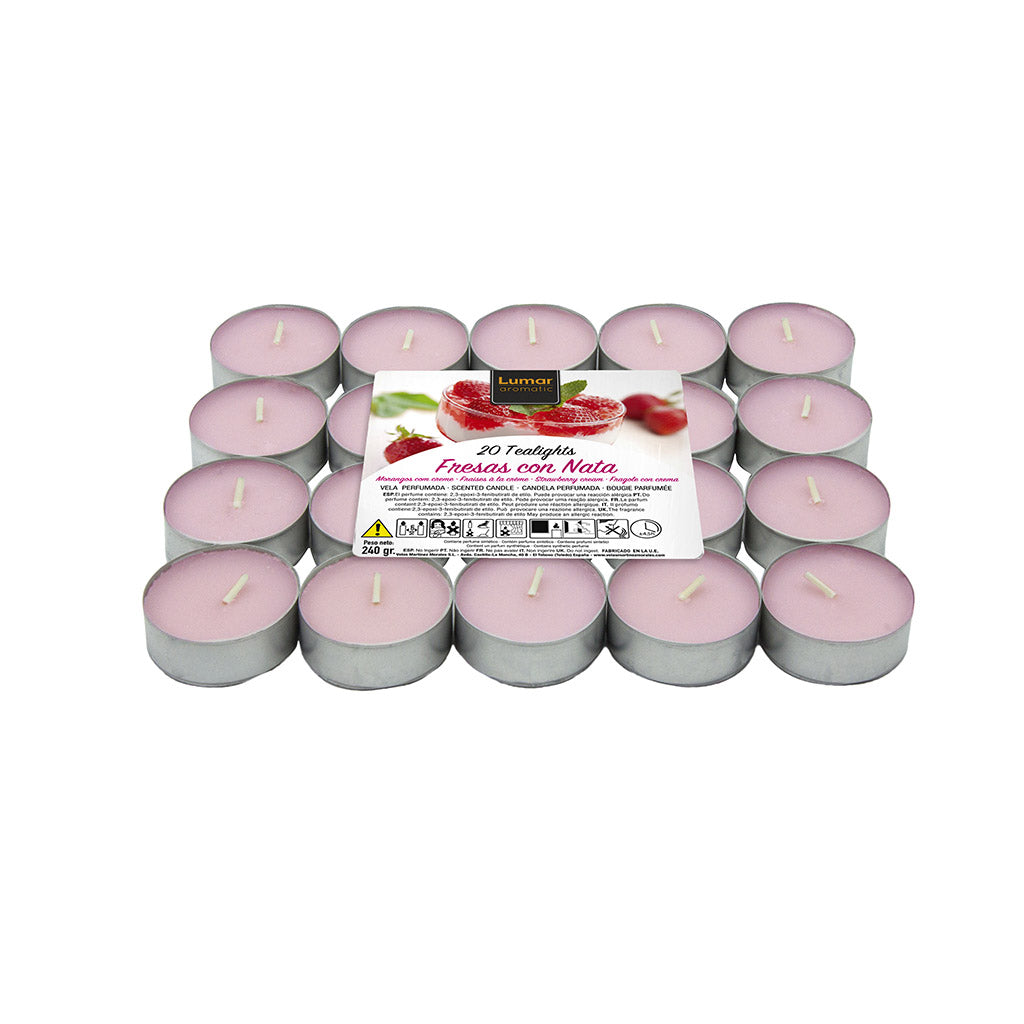 Pack 20 Tealights Fresas con Nata