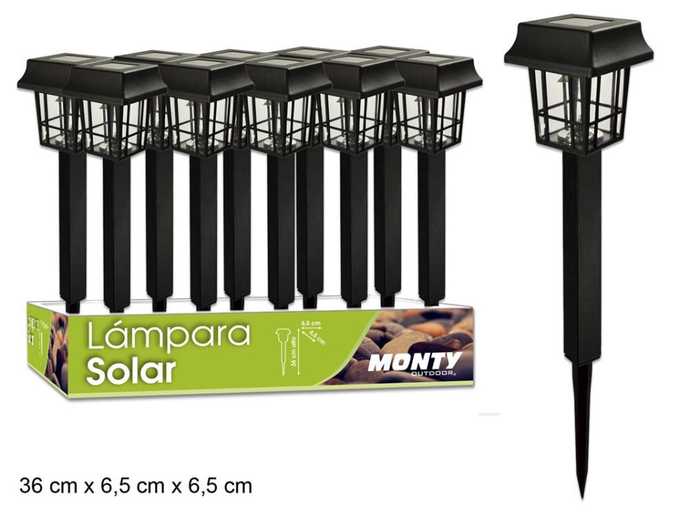 LÁMPARA SOLAR JAPÓN PLÁSTICO 6,50 X 6,50 X 36 CM