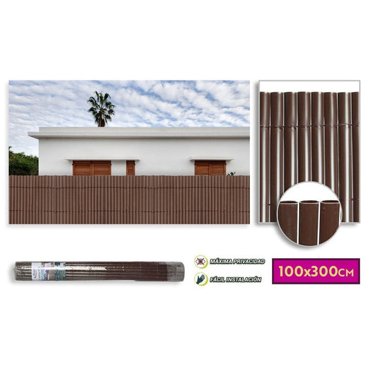 Cañizo pvc doble cara 10mm 1*3m marron